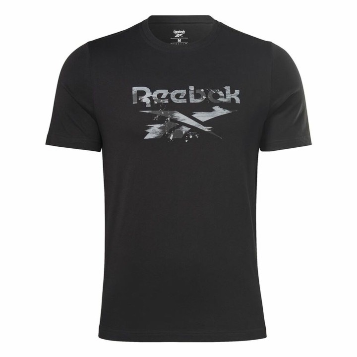 Maglia a Maniche Corte Uomo Reebok Indentity Modern Camo Nero Mimetico