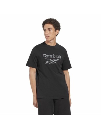 Kortærmet T-shirt til Mænd Reebok Indentity Modern Camo Sort Camouflage