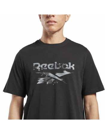 Kortærmet T-shirt til Mænd Reebok Indentity Modern Camo Sort Camouflage