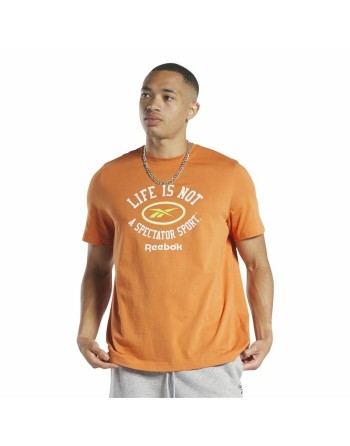 Maglia a Maniche Corte Uomo Reebok Graphic Series Arancio