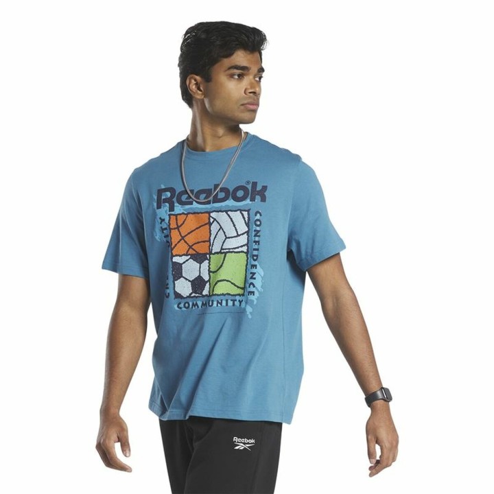 Kortærmet T-shirt til Mænd Reebok GS Rec Center Blå