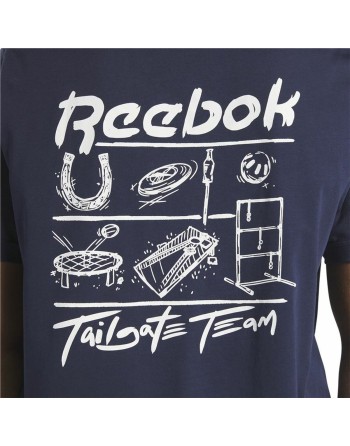 Kortærmet T-shirt til Mænd Reebok GS Tailgate Team Mørkeblå