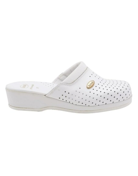 Zuecos Scholl Clog Backguard Blanco