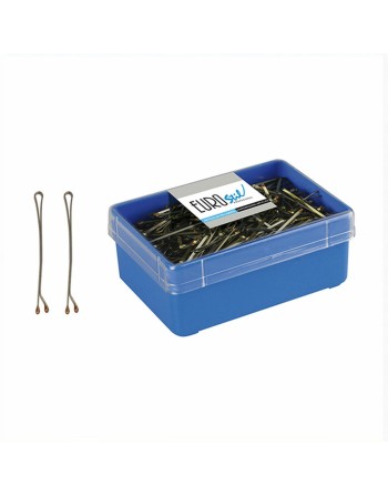 Hair Clips Eurostil 200 Clips Bronze (200 pcs)