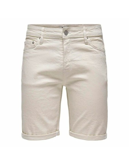 Shorts da Uomo Only & Sons Onsply 9296 Ecru Beige