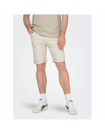 Herren Shorts Only & Sons Onsply 9296 Ecru Beige