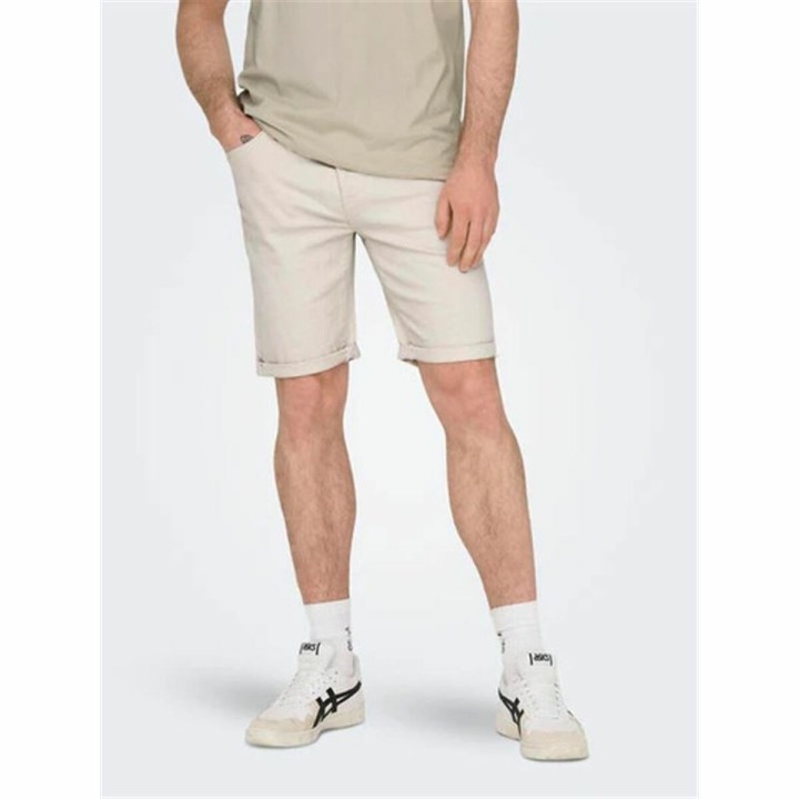 Herre Shorts Only & Sons Onsply 9296 Ecru Beige