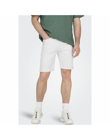 Pantalones Cortos de Hombre Only & Sons Onsply 9297 White Blanco