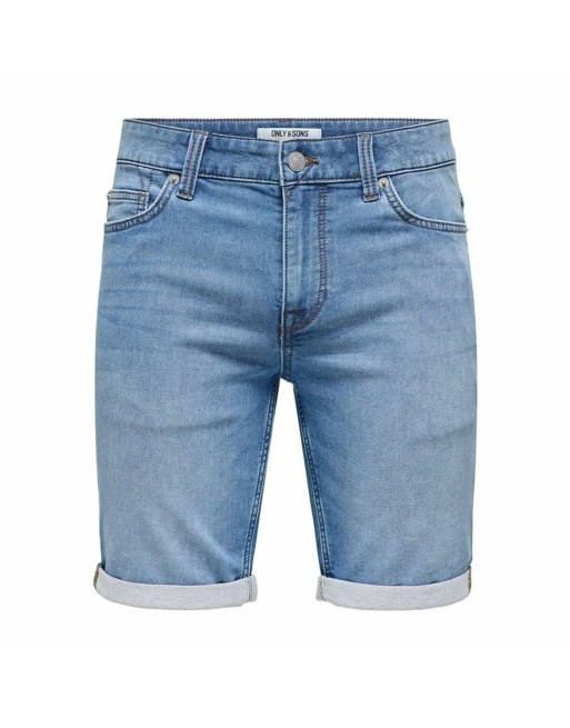 Men's Denim Shorts Only & Sons Onsply 8584 Blue Denim Blue