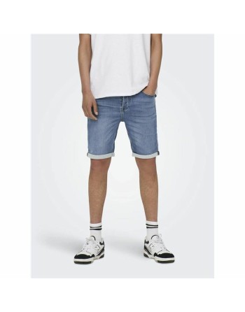Men's Denim Shorts Only & Sons Onsply 8584 Blue Denim Blue