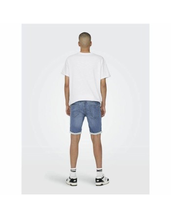 Shorts di Jeans per Uomo Only & Sons Onsply 8584 Blue Denim Azzurro
