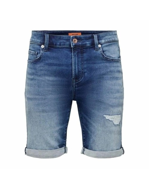 Men's Denim Shorts Only & Sons Onsply Dark Mid Blue Blue