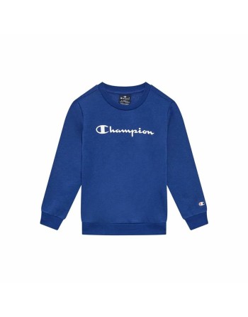 Felpa con Cappuccio Bambino Champion Crewneck Azzurro Bianco