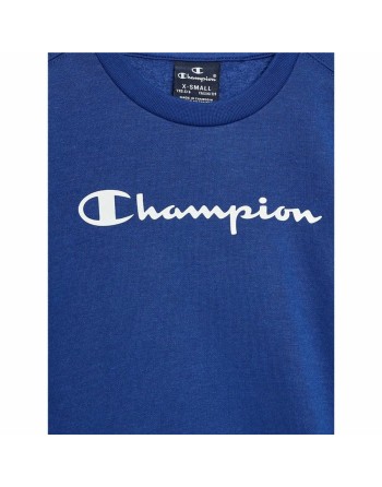 Sudadera con Capucha Niño Champion Crewneck Azul Blanco