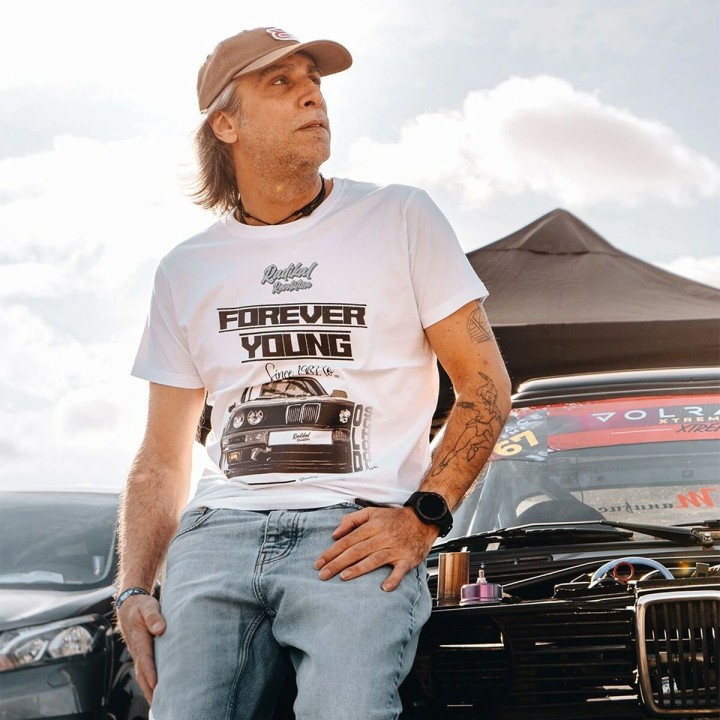 Maglia a Maniche Corte Uomo RADIKAL FOREVER YOUNG Bianco S