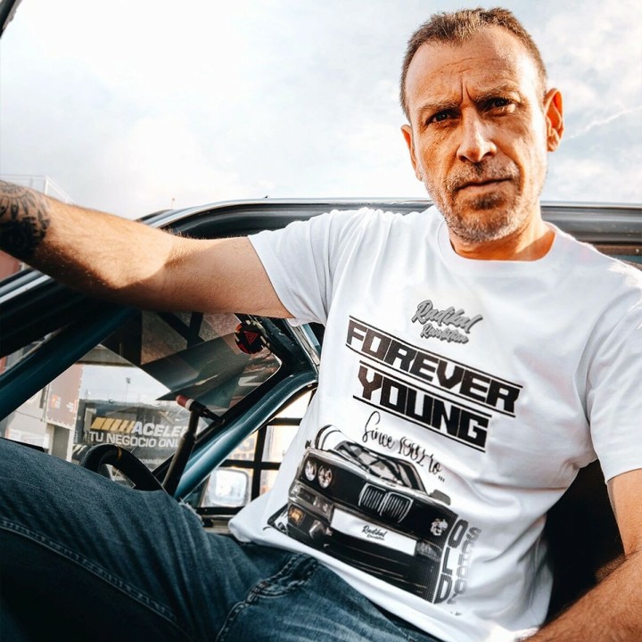 Maglia a Maniche Corte Uomo RADIKAL FOREVER YOUNG Bianco S