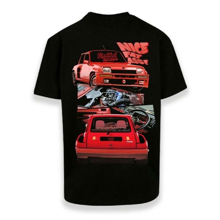 Kortærmet T-shirt til Mænd RADIKAL NICE FAT ASS Sort XL