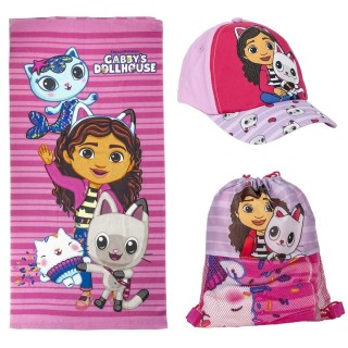Set de Verano Infantil Gabby's Dollhouse Rosa 3 Piezas