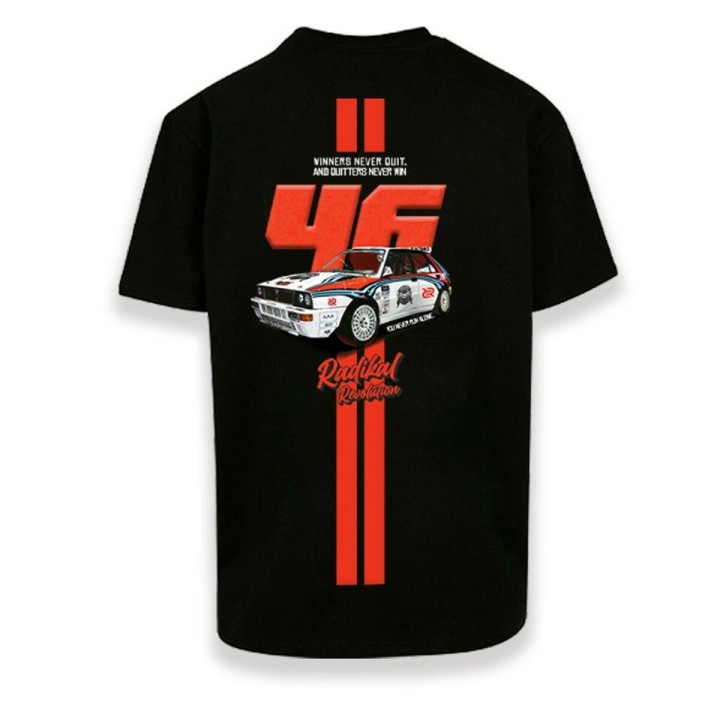 Maglia a Maniche Corte Uomo RADIKAL WINNERS NEVER QUIT Nero L