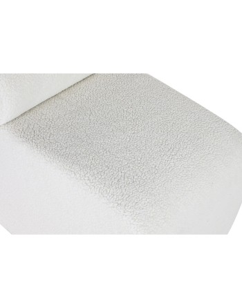Banqueta Home ESPRIT Blanco Poliéster Madera MDF 48 x 69 x 63 cm