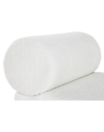 Stol Home ESPRIT Hvid Polyester Træ MDF 48 x 69 x 63 cm