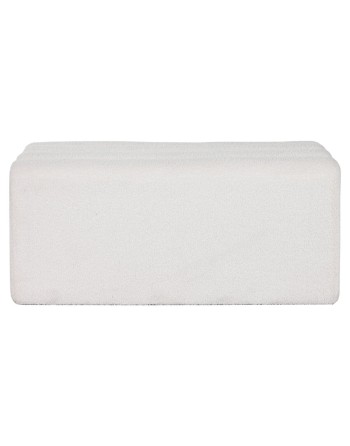 Banquette Home ESPRIT Blanc Polyester Bois MDF 100 x 45 x 43 cm