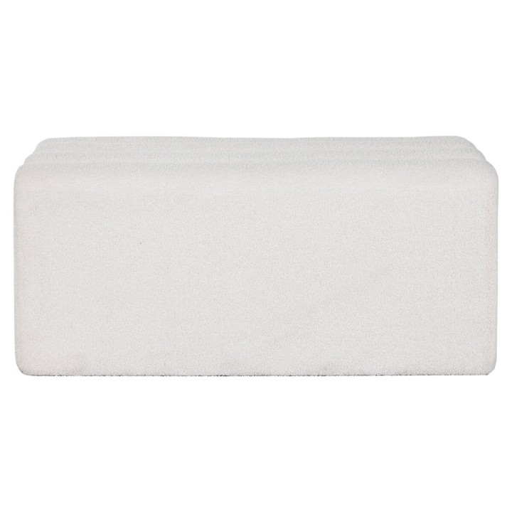 Stol Home ESPRIT Hvid Polyester Træ MDF 100 x 45 x 43 cm