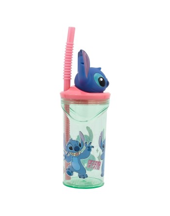 Becher mit Strohhalm Stitch Sweet 3D 360 ml