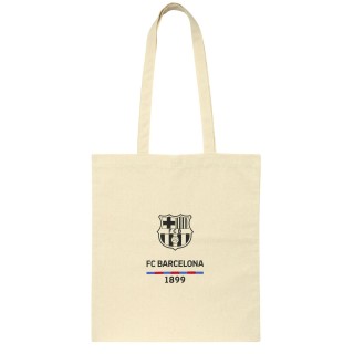 Håndtasker F.C. Barcelona Beige Bomuld