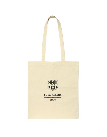 Bag F.C. Barcelona Beige Cotton