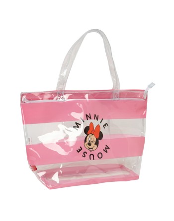 Women's Handbag Minnie Mouse Beach Pink Transparent