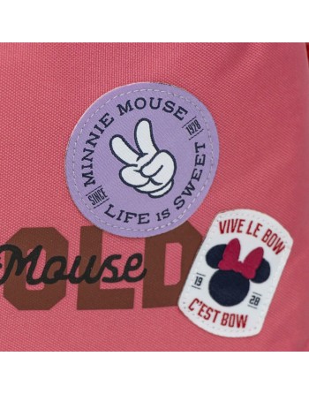Casual Rygsæk Minnie Mouse Koral 32 x 4 x 42 cm