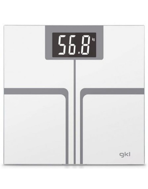 Digital badevægt GKL FITMAX WHITE 200 kg Hvid Polyester