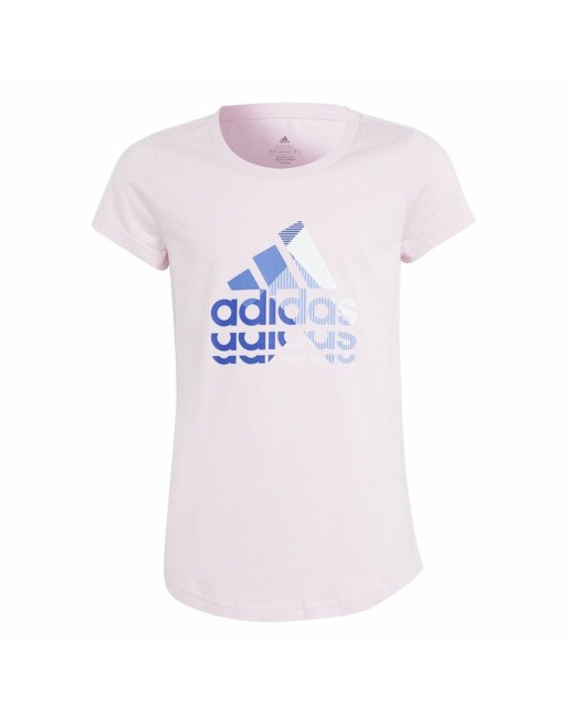 Maglia a Maniche Corte per Bambini Adidas Graphic Rosa