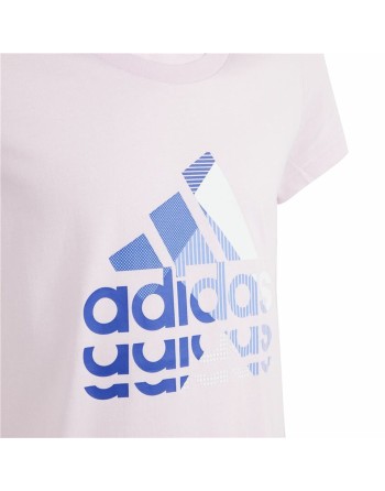 Maglia a Maniche Corte per Bambini Adidas Graphic Rosa