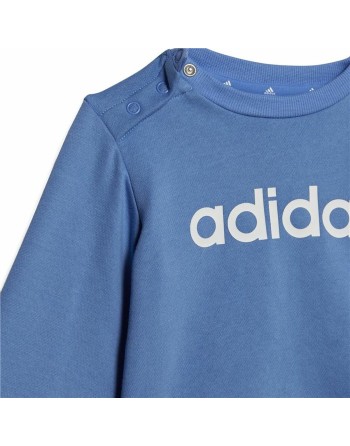 Tuta da Bambini Adidas Lin Fl Jog Azzurro