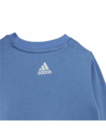 Tuta da Bambini Adidas Lin Fl Jog Azzurro