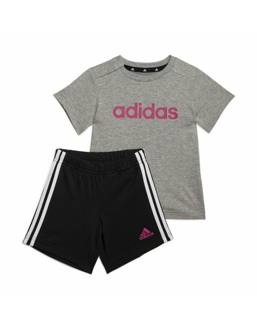 Conjunto Deportivo para Bebé Adidas Essentials Lineage Gris oscuro