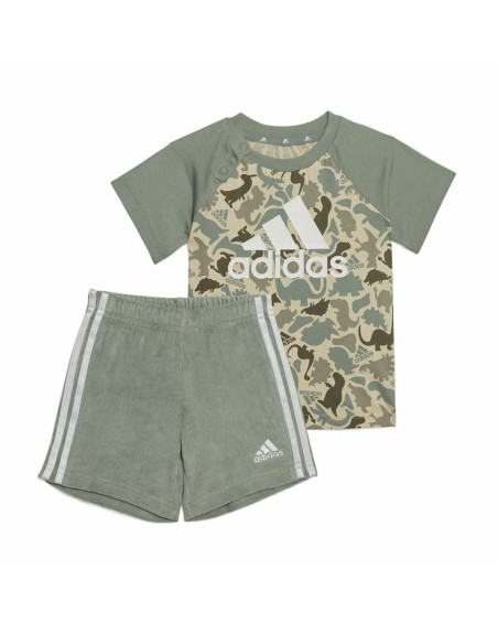 Conjunto Deportivo para Bebé Adidas Multicolor Camuflaje Dinosaurios