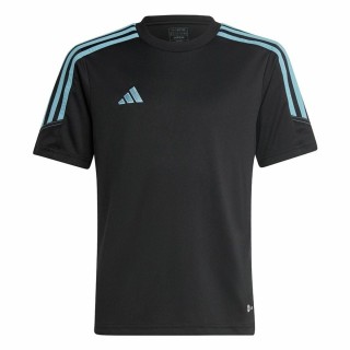 Børne Kortærmet T-shirt Adidas Tiro 23 Sort
