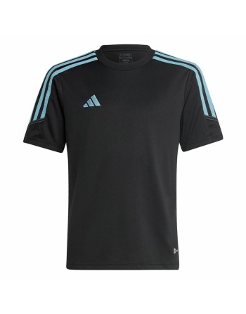 Maglia a Maniche Corte per Bambini Adidas Tiro 23 Nero