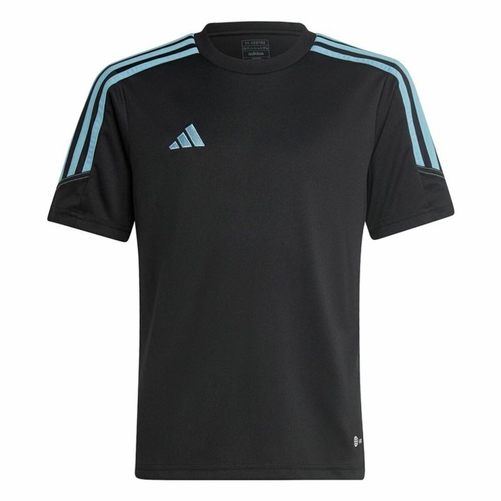 Børne Kortærmet T-shirt Adidas Tiro 23 Sort