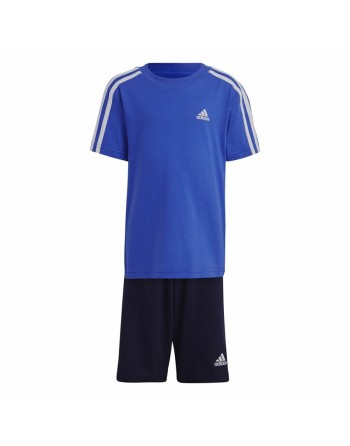 Ensemble de Sport pour Enfants Adidas 3 Stripes Bleu