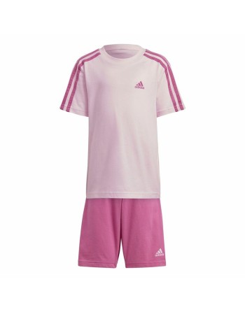 Ensemble de Sport pour Enfants Adidas 3 Stripes Rose