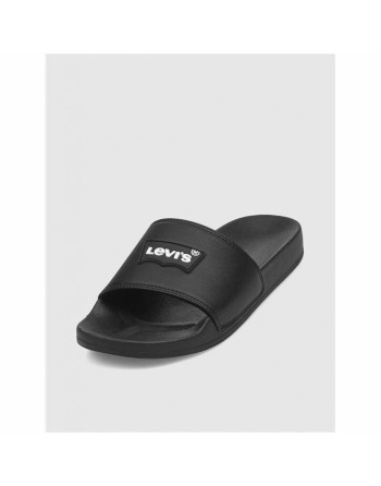 Tongs pour Femmes Levi's June Batwing Patch Noir