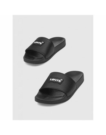 Tongs pour Femmes Levi's June Batwing Patch Noir