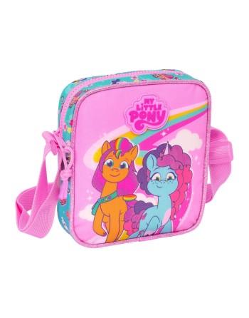 Skuldertaske My Little Pony Magic Pink Turkisblå 16 x 18 x 4 cm