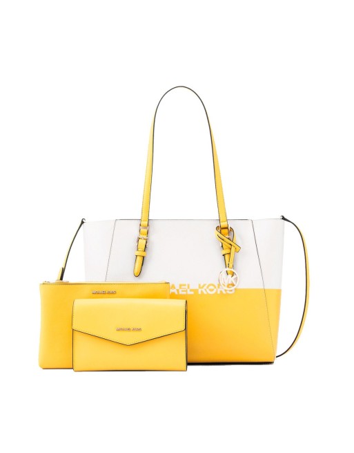 Sac-à-main Femme Michael Kors CHARLOTE Jaune 27 x 34 x 11 cm