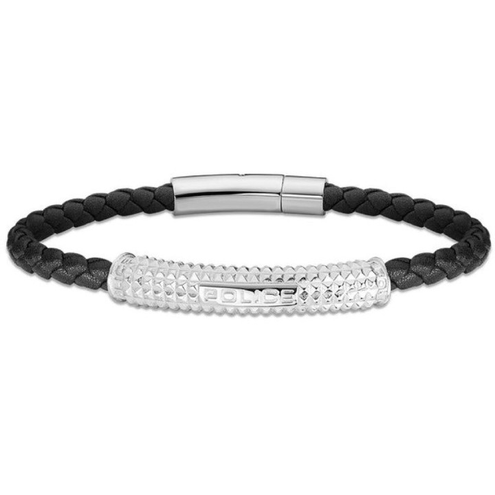 Armbånd til mænd Police PEJGB2119601 Læder 19 cm