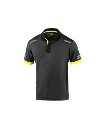 Polo a Maniche Corte Uomo Sparco TW Giallo Grigio